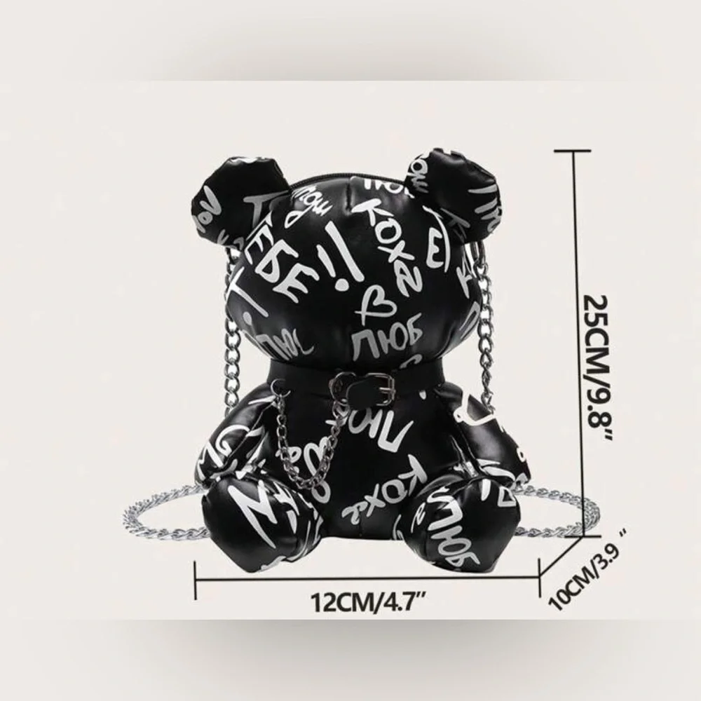 GRAFFITI TEDDY BEAR CROSSBODY - Picture 6 of 8
